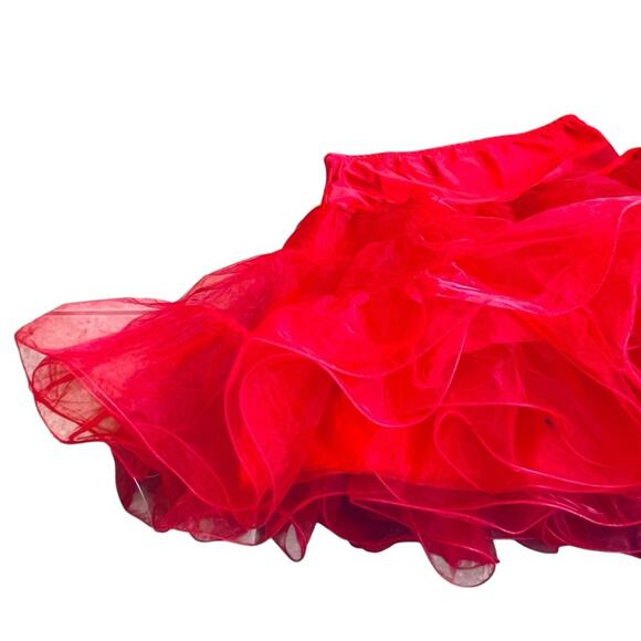Grace Karin Women’s XL NWT Red Petticoat Crinoline Tutu Underskirt Tea Length - Picture 9 of 12